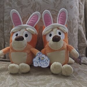 2- Bingo Bunny plush from bluey with Bunny Ears for Easter 7.5 inches New w tag
